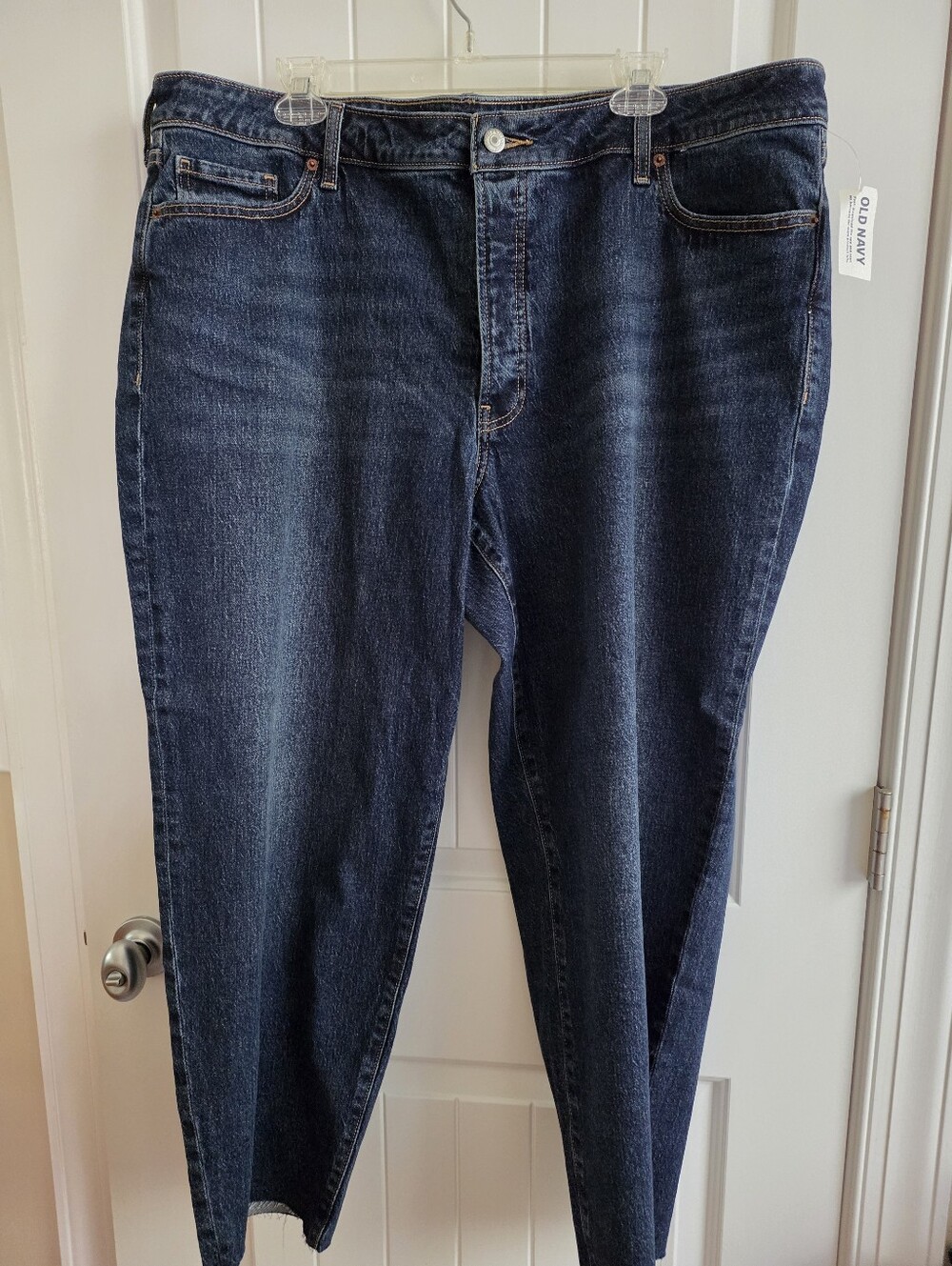 NWT High Rise OG Straight Old Navy Dark Blue Straight-Leg Jeans Plus Size 22